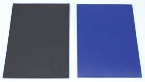 docsmagic.de 5 x 100 Premium Bi-Color Card Sleeves Mat Dark Blue Green Red Orange Mint / Black Standard Size 66 x 91 Fundas Negra