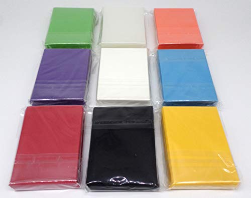 docsmagic.de 9 x 60 Double Mat Card Sleeves Small Size 62 x 89 - Black Red White Yellow Clear Light Blue Light Green Purple Orange - YGO - Mini Fundas