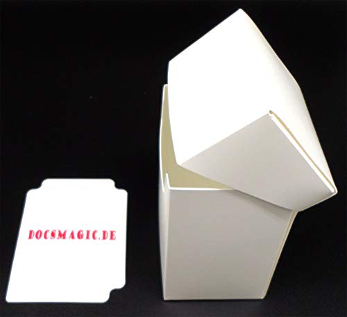 docsmagic.de Deck Box Full White + Card Divider - Caja Blanco - PKM YGO MTG