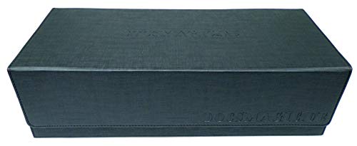 docsmagic.de Premium 2-Row Trading Card Storage Box Black/Red + Trays & Divider - MTG PKM YGO - Caja de Almacenaje Negra/Roja