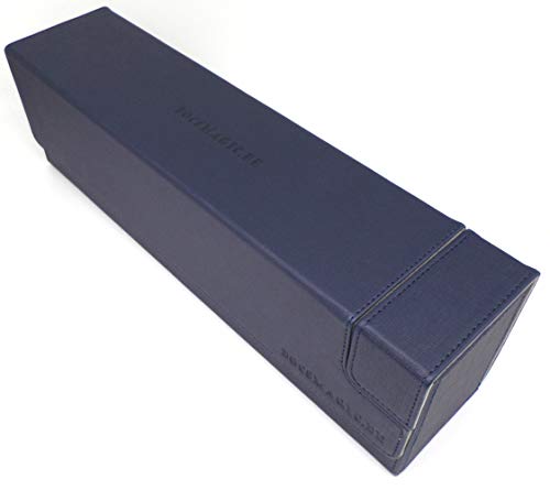 docsmagic.de Premium Magnetic Tray Long Box Dark Blue Large - Card Deck Storage - Caja Azul Oscuro