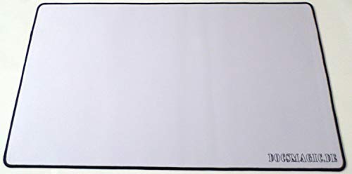 docsmagic.de Premium Playmat White - 60 x 34 cm Stitched 3mm - Tapete de Juego Blanco
