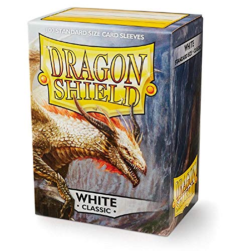 Dragon Shield Sleeves - WHITE - Standard Size Deck Protectors (100 ct) Arcane...