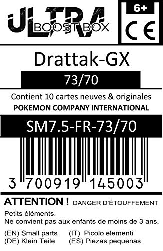 Drattak-GX 73/70 ARC en Ciel Secrète - #myboost X Soleil & Lune 7.5 Majesté Des Dragons - Coffret de 10 Cartes Pokémon Françaises