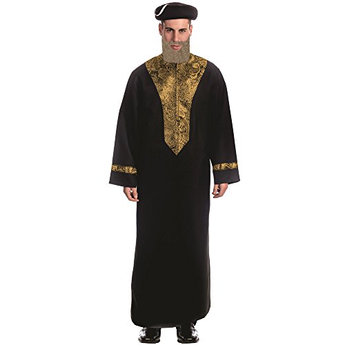 Dress Up America - Disfraz de rabino Sefardí para Adulto, Multicolor, Talla S (844-S)