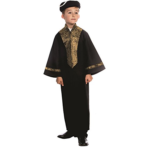 Dress Up America - Disfraz de rabino Sefardí para niños, Multicolor, Talla S, 4-6 años (843-S)