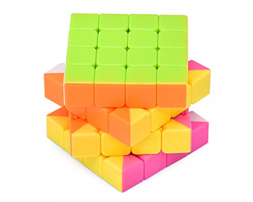 ds. distinctive style DSstyles YJ Moyu Yusu Stickerless 4x4x4 Puzzle Smooth Magic Cube para Niños y Principiantes como Regalo