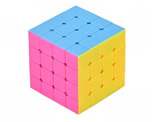 ds. distinctive style DSstyles YJ Moyu Yusu Stickerless 4x4x4 Puzzle Smooth Magic Cube para Niños y Principiantes como Regalo