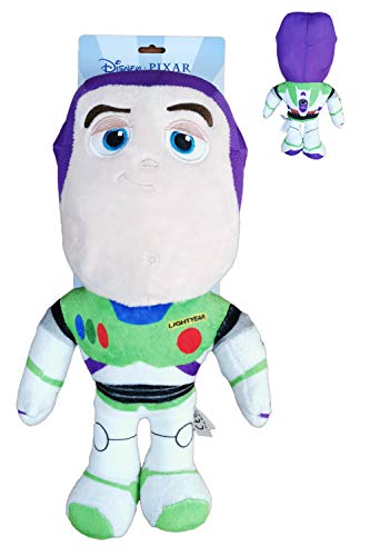 Dsney Toy Story - Peluche Astronauta Buzz Lightyear, superhéroe Espacial con Voz en Ingles al Pulsar su Mano 11'80"/30cm Calidad Super Soft
