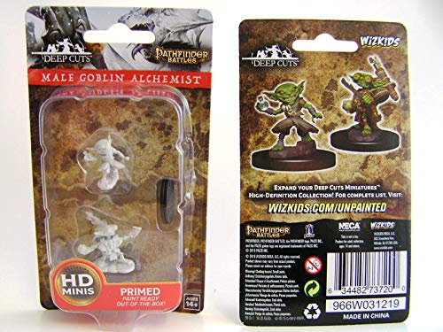 Dungeons & Dragons Pathfinder Deep Cuts Unpainted Miniatures W9 Male Goblin Alchemist Figure