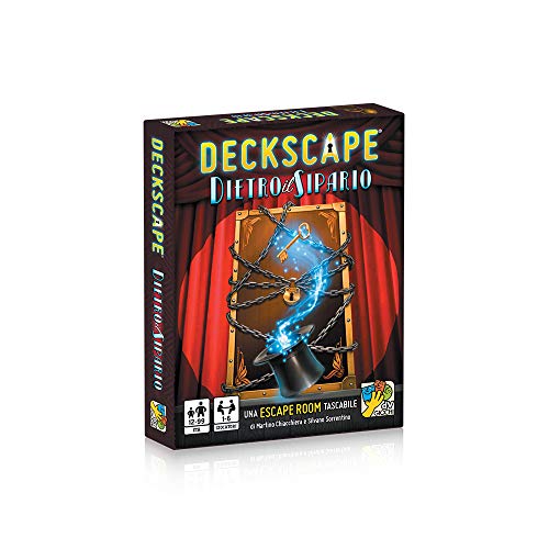 DV Giochi - Deckscape-Detetro Il Sipario-Una Escape Room de Bolsillo - Edición Italiana, Multicolor, DVG5703