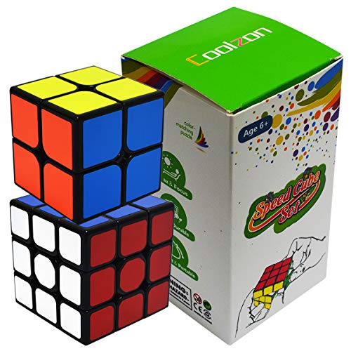 EASEHOME Speed Magic Cube Set 2x2x2 + 3x3x3, 2 Pack Puzzle Cubes Rompecabezas Cubo Mágico PVC Pegatina para Niños y Adultos