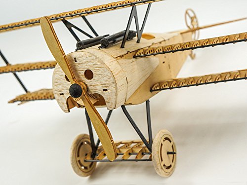 ELE Kit de construcción de madera 3D de Jigsaw Woodcraft, Balsa Fokker DRI Modelo Aeroplane Kits para construir, juguete educativo DIY regalo para niños, adolescentes y adultos