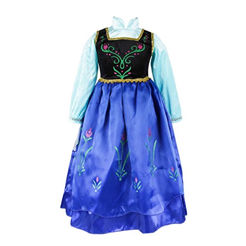 ELSA & ANNA® Princesa Disfraz Traje Parte Las Niñas Vestido (Girls Princess Fancy Dress) ES-DRESS308-SEP (5-6 Años, ES-SEP308)