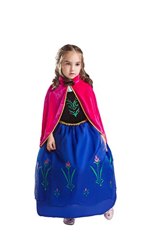 ELSA & ANNA® Princesa Disfraz Traje Parte Las Niñas Vestido (Girls Princess Fancy Dress) ES-FBA-ANNA2 (2-3 Años, ES-ANNA2)