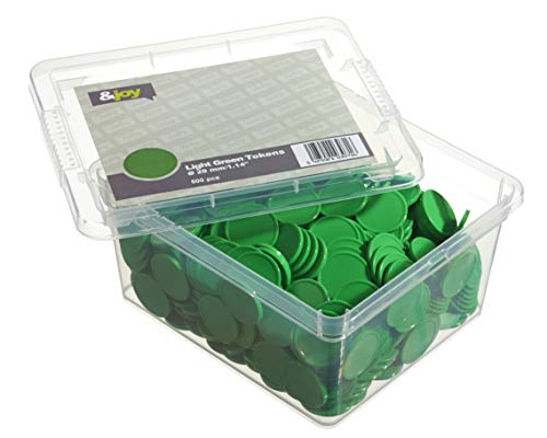 En-Joy Fichas Plasticas Vírgenes - Verde - 500 Monedas - 29 mm
