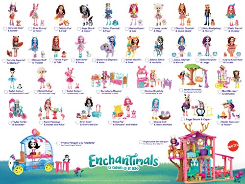Enchantimals- Sancha Squirrel Echantimals, Muñeca, Multicolor, (Mattel FMT61)
