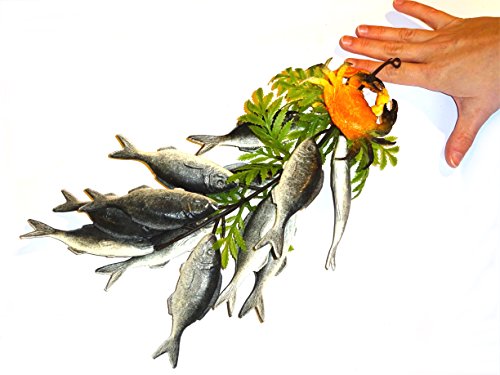 Ensemble Sardines avec Cancer en plastique – décoration factice, imitation alimentaire, faux Food,, d'factice, Idée Déco maritime