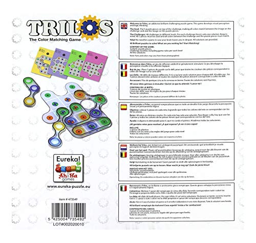 Eureka Ah!Ha games- Trilos Puzzle, un Juego de percepción Visual y Pensamiento lógico (52473549)