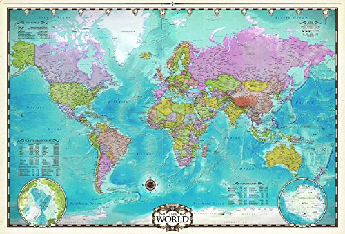 EuroGraphics Map of The World 2000pcs Puzzle - Rompecabezas (Puzzle Rompecabezas, Mapas, Niños y Adultos, Niño/niña, Interior, Caja)