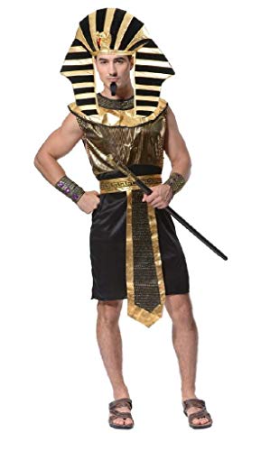 EVRYLON Traje Egipcio Vestido Carnaval Sacerdote faraón tutankamón Talla única Cosplay
