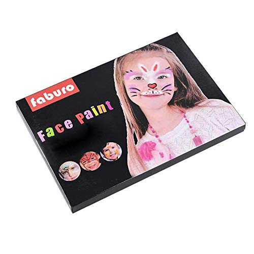 Faburo Maquillaje al Agua, 36 Piezas Set de Pintura Facial, Pinturas Cara y Corporales para niños Fiestas Halloween