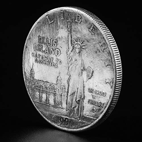 FATTERYU Copia 1906 Estados Unidos de América Morgan Moneda Estatua de la Libertad Antorcha en relieve chapado en plata Recuerdo moneda de cobre
