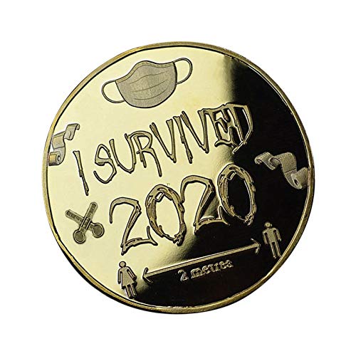 favourall I Survived 2020 Medalla Monedas Conmemorativas, Monedas Conmemorativas De Metal 2020 Monedas De Doble Cara, Supervivientes 2020 Monedas De Regalo Regalos para Coleccionistas Familiares