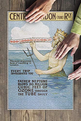 Ferrocarril subterráneo del centro de Londres - The Tube - Puzzle de 1000 piezas con publicidad vintage para adultos