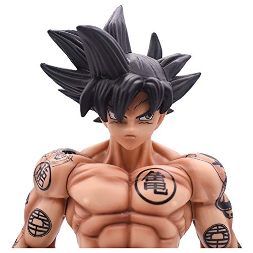 FFLSDR Goku Acción Figura Dragón Bola Z 30 Cm Tatuajes Hijo Goku Super Saiyan Colección Modelo Juguete Caja (Color : White)