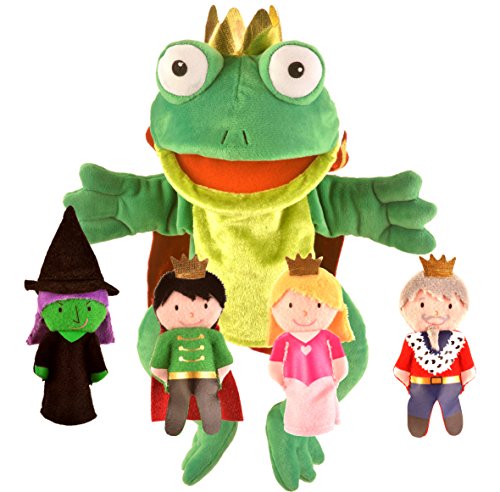 Fiesta Kit de Marionetas, marioneta de Mano de Rana y Marionetas de Dedo de príncipes y Princesas