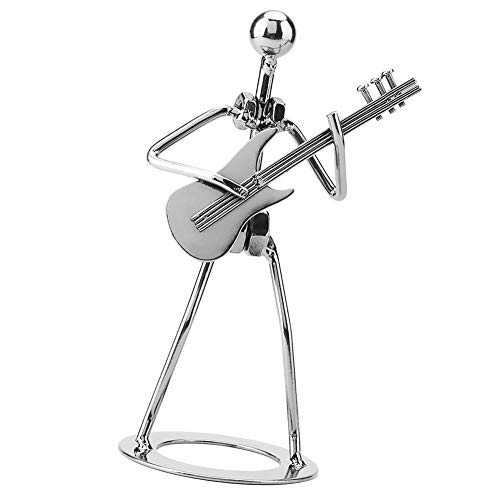 Figura Coleccionable de Jugador de músico de Metal, Adornos de Figuras coleccionables, Regalo, Figura de Jugador de Guitarra de Hierro, decoración