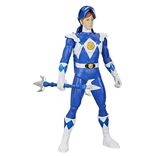 Figura de acción de Power Rangers Mighty Morphin Power Rangers Blue Ranger Morphin Hero de 12 Pulgadas con Accesorio, Inspirada en el Programa de televisión Power Rangers