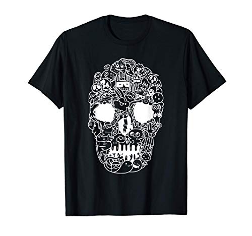 Figuras de Fantasmas de Cráneo Goth Camiseta
