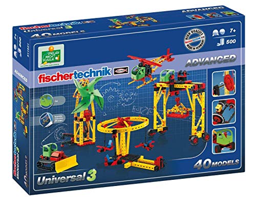 Fischertechnik Universal 3 – Iníciate en el Mundo de los Juegos de Construcción con este Divertido y Educativo Juguete con 40 Modelos.