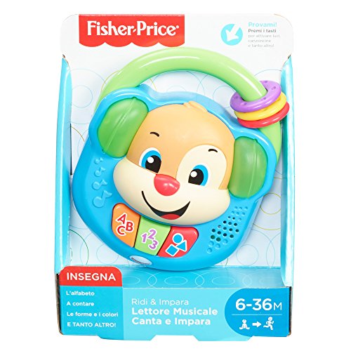 Fisher-Price- Reproductor Musical Canta e aprende – Juguete electrónico Ridi 6 – 36 Meses, Color 3, 3 (Mattel Italy s.r.l. FPV06)