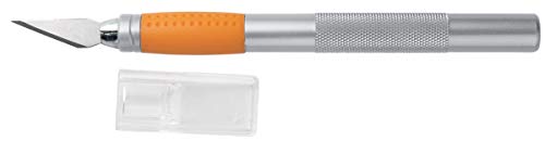 Fiskars Cúter de precisión, Longitud total: 15,9 cm, Acero de calidad/Plástico, Plata/Naranja, 1003885