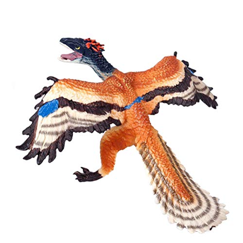 FLORMOON Juego de Dinosaurios - Realista Arqueoptérix Dinosaur- Figuras de Dinosaurio de plástico - Decoración de Pasteles de cumpleaños Juguete Escolar para niños pequeños(Talla pequeña)