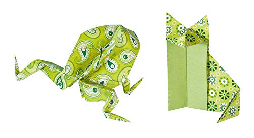 Folia papiroflexia/Origami Papel de 80 G/m², 50 Unidades, Varios diseños, Color Basics 20x20cm grün