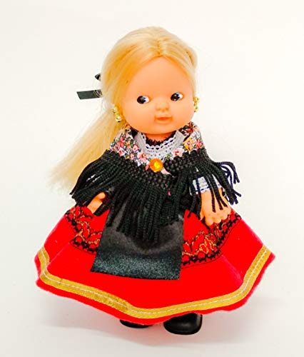 Folk Artesanía Vestido y complementos Regional típico Cacereña (Cáceres) muñeca Barriguitas de Famosa. Muñeca no incluida en el Lote.