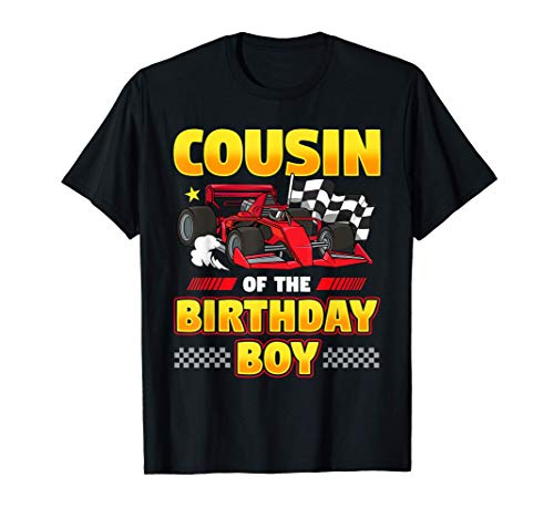 Fórmula coche de carreras primo de cumpleaños chico fiesta Camiseta