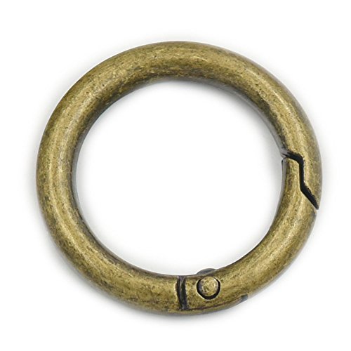 Füjiyuan 5 piezas de 25 mm gatillo puerta de resorte de 2,5 cm hebilla broche llavero abierto O anillo correas bolsa
