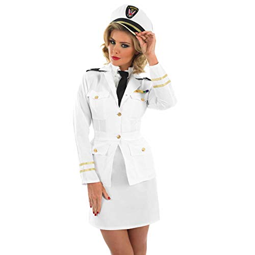 Fun Shack Disfraz con Uniforme de Oficial Naval de la Marina para Mujer Adulta, Talla M