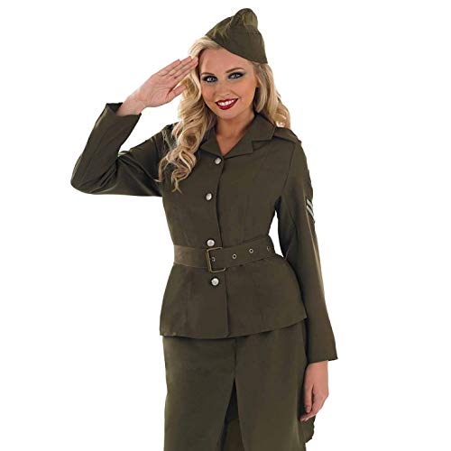 Fun Shack Verde Uniforme del Ejército Disfraz para Mujeres - XXL