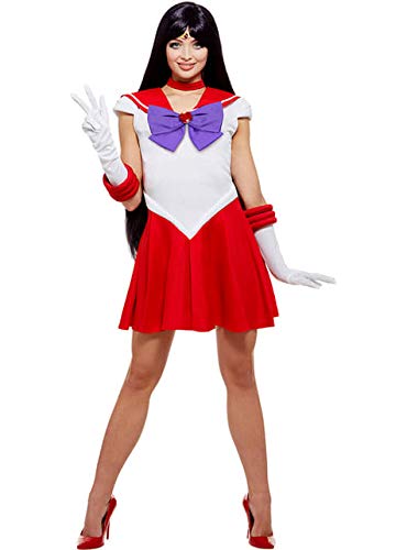 Funidelia | Disfraz de Marte - Sailor Moon Oficial para Mujer Talla XXL ▶ Anime, Cosplay, Bunny Tsukino, Dibujos Animados - Rojo