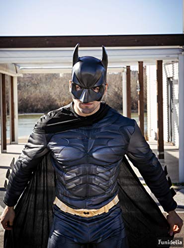 Funidelia | Máscara Batman Oficial para Hombre y Mujer ▶ Caballero Oscuro, Superhéroes, DC Comics, Hombre Murciélago, Accesorio para Disfraz