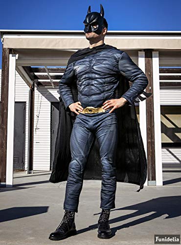 Funidelia | Máscara Batman Oficial para Hombre y Mujer ▶ Caballero Oscuro, Superhéroes, DC Comics, Hombre Murciélago, Accesorio para Disfraz
