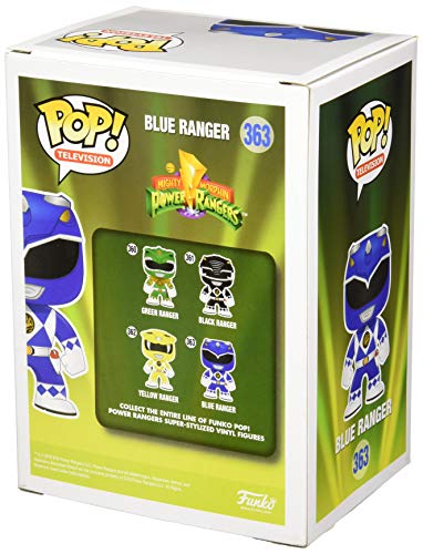 Funko- Power Rangers Blue Ranger Figura de Vinilo, Multicolor, Estándar (10311)