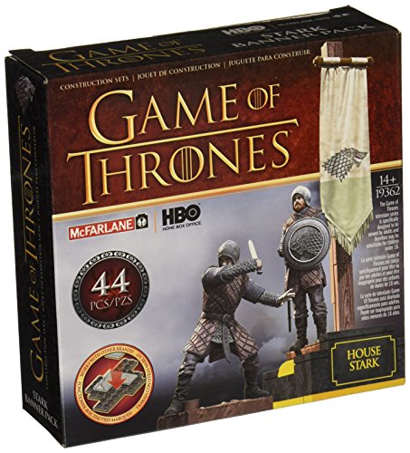 Game of Thrones- Puzles Juego de Tronos Set de Construcci&ampoacuten Estandarte Casa Stark, Multicolor, Ninguna (MC Farlane MCFGT019362)