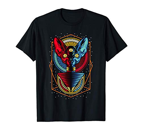 Gato esfinge | Obsequio gótico oculto Fan Tarot Blackcraft Camiseta